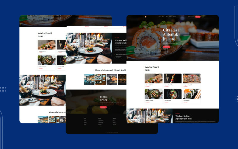Project website restoran Dinasti Sushi